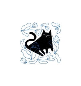 Tattly Blue Garden Kitty Tattoo Pair