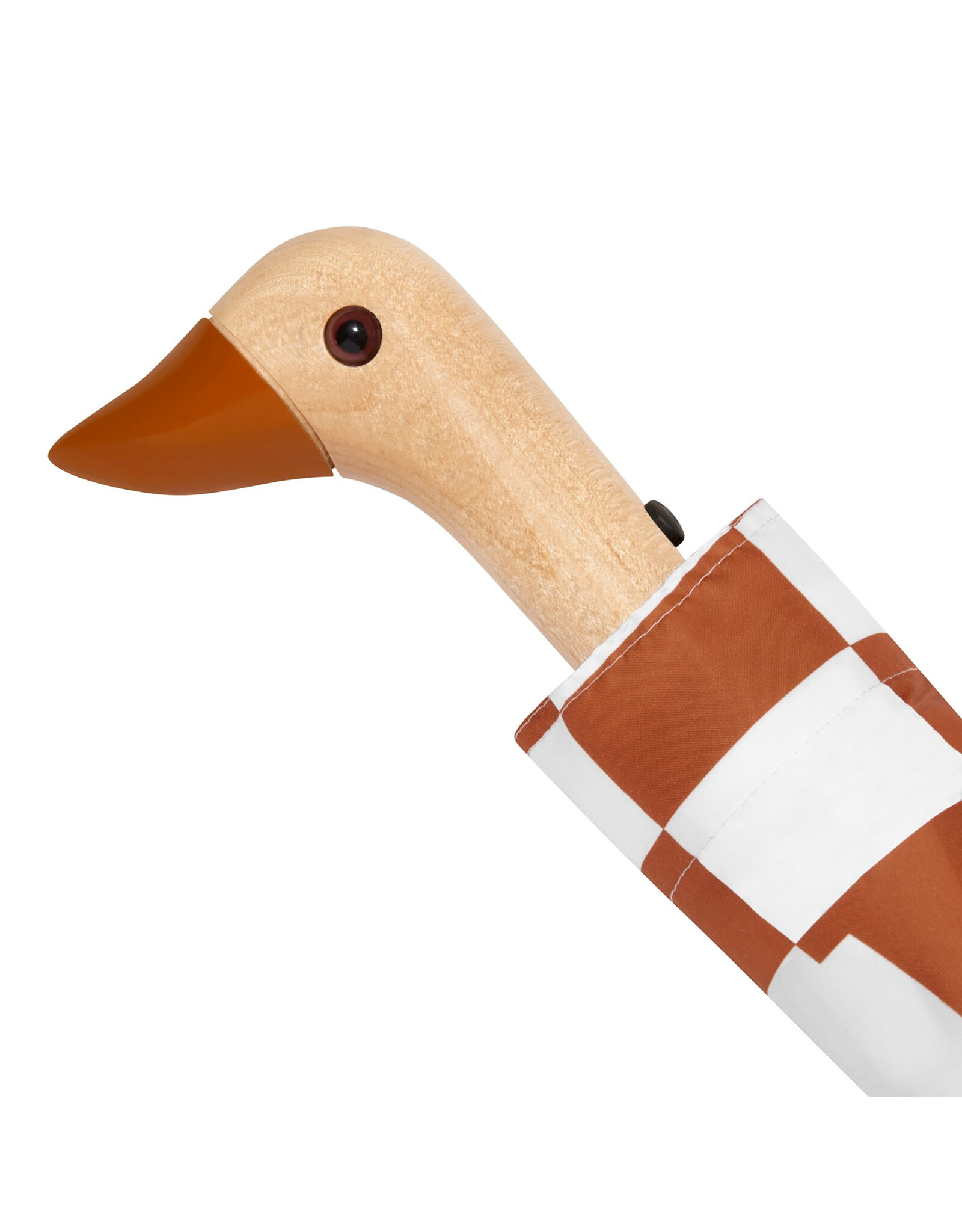 Original Duckhead Peanut Butter Checkers Compact Eco-Friendly Wind Resistant Duckhead Umbrella
