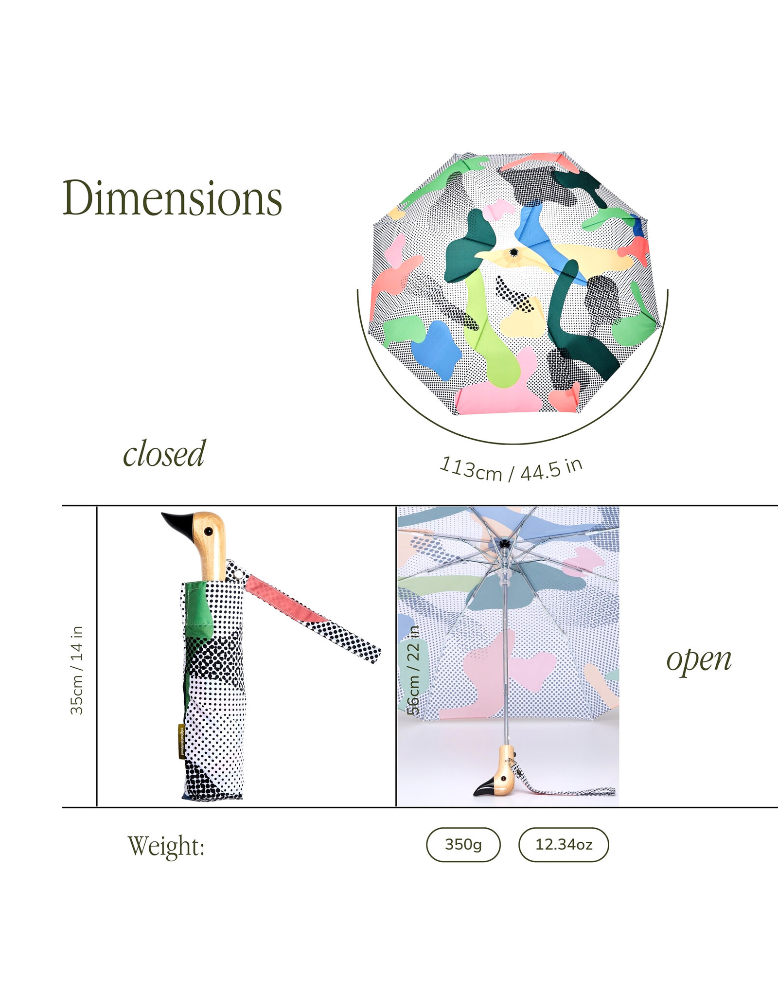 Original Duckhead Dots Compact Sustainable Duckhead Umbrella