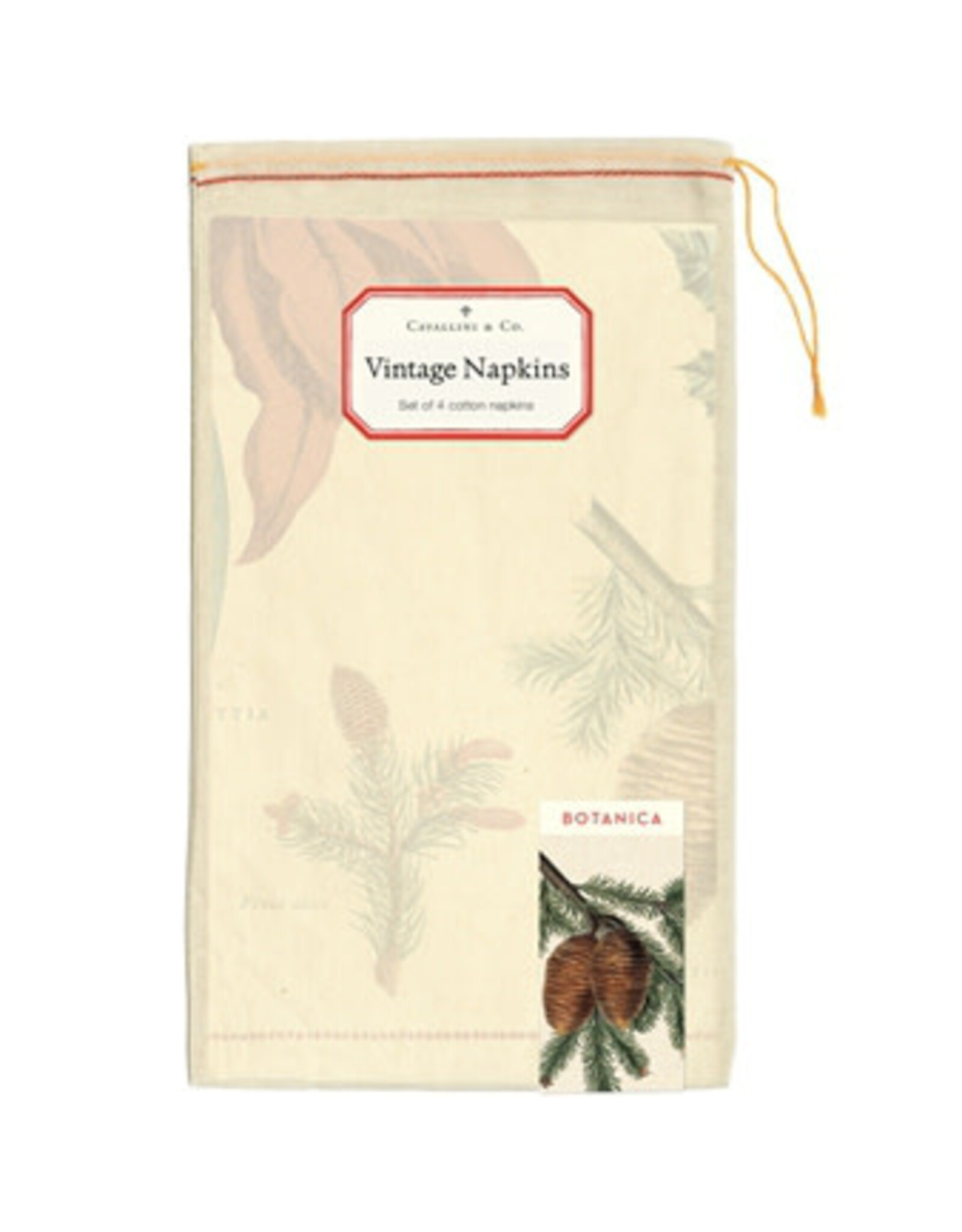 Cavallini Papers & Co. Christmas Botanica Vintage Napkins Set-4