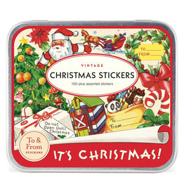 Cavallini Papers & Co. Vintage Christmas 2 Stickers LABEL/CHRVIN2