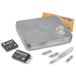Kaweco Frosted Coconut Calligraphy Set With Tin