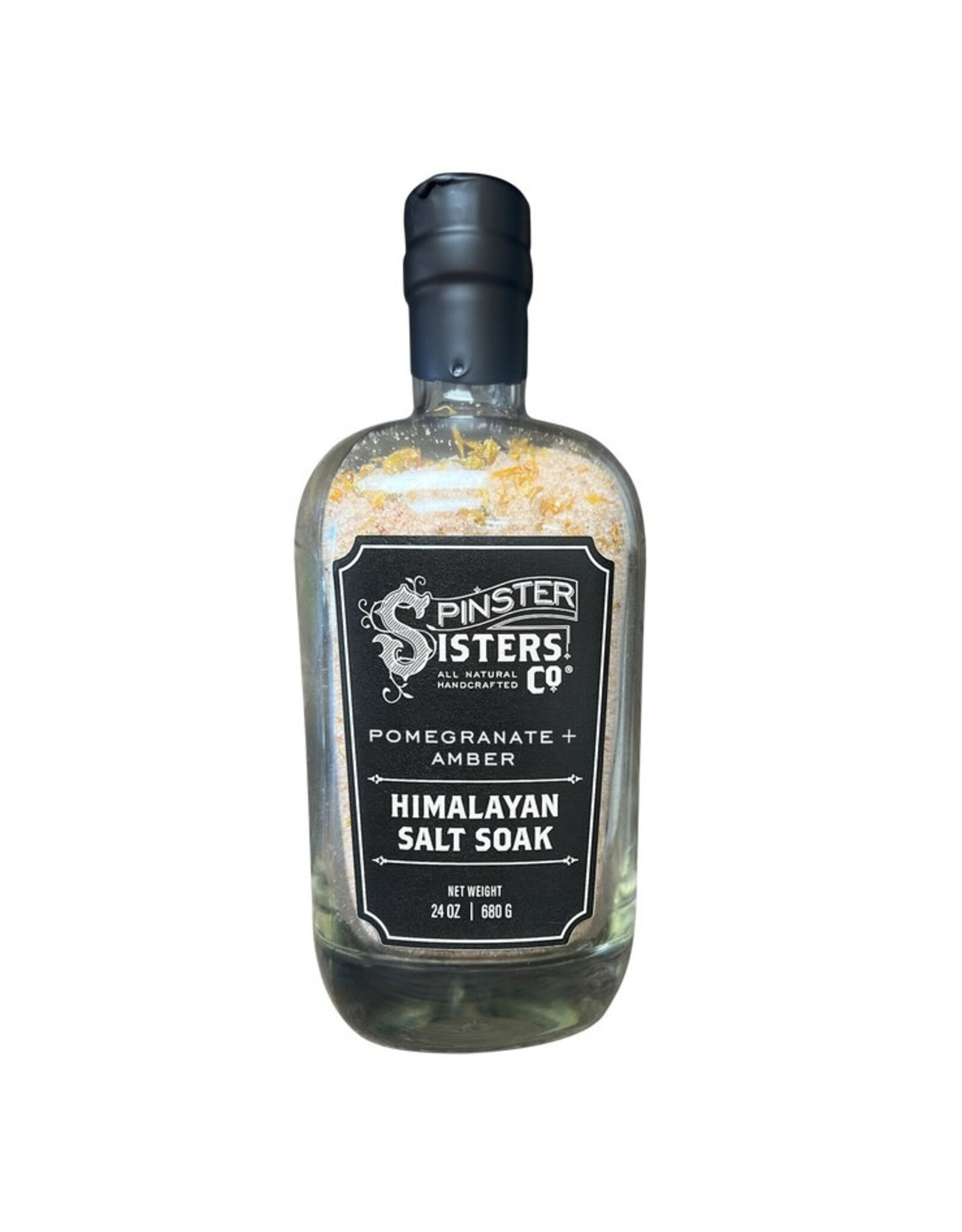 Spinster Sisters Himalayan Salt Soak - Pomegranate + Amber 24 oz. Bottle