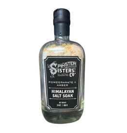 Spinster Sisters Himalayan Salt Soak - Pomegranate + Amber 24 oz. Bottle