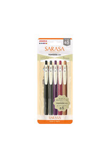 Zebra Sarasa Clip 0.5mm Vintage 5 Color Set #2