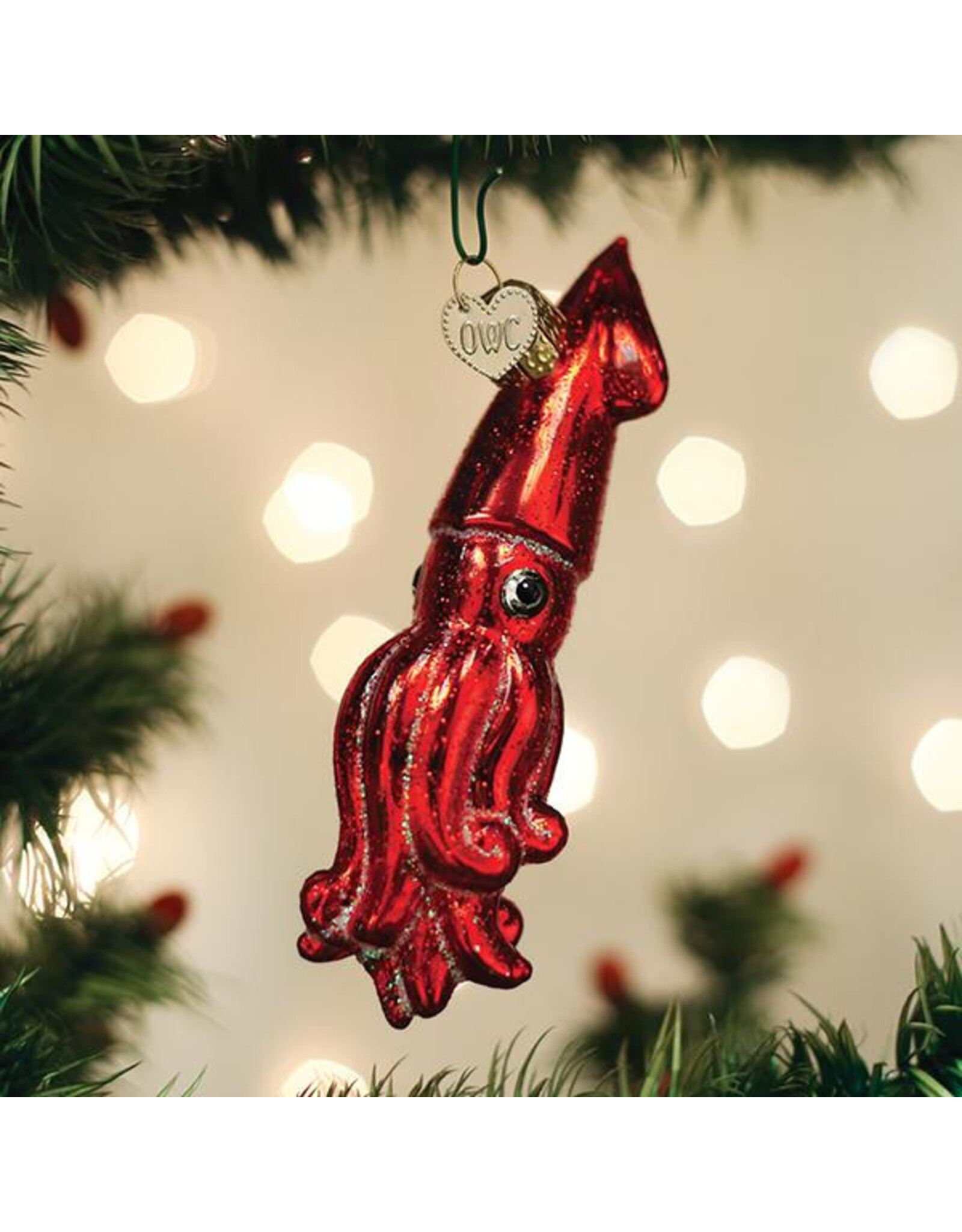 Old World Christmas Red Squid Ornament