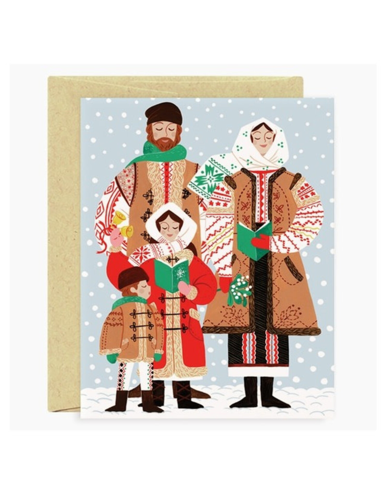 Botanica Paper Co. Carolers A2 Holiday Card