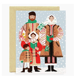 Botanica Paper Co. Carolers A2 Holiday Card