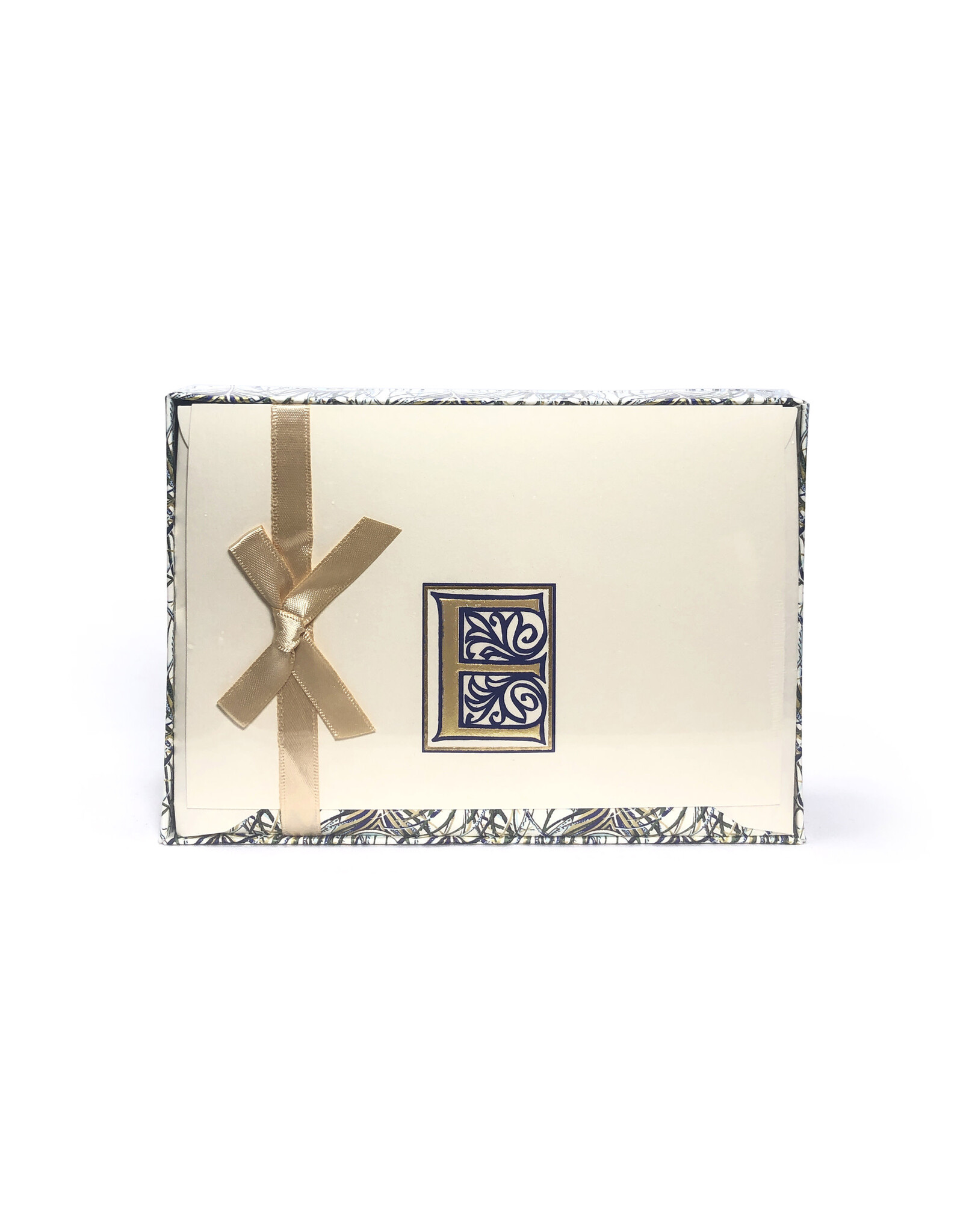 Rossi E Initial Cards Box of 10 with Lined Envelopes