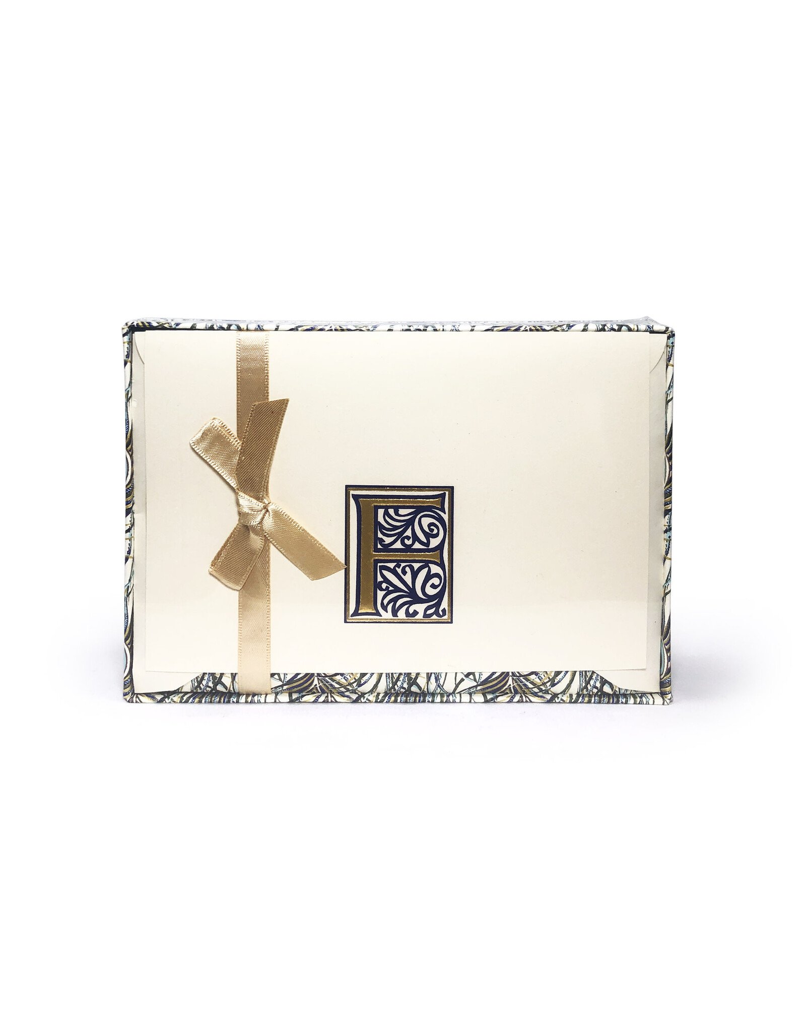 Rossi F Initial Notecards Box of 10 with Lined Envelopes