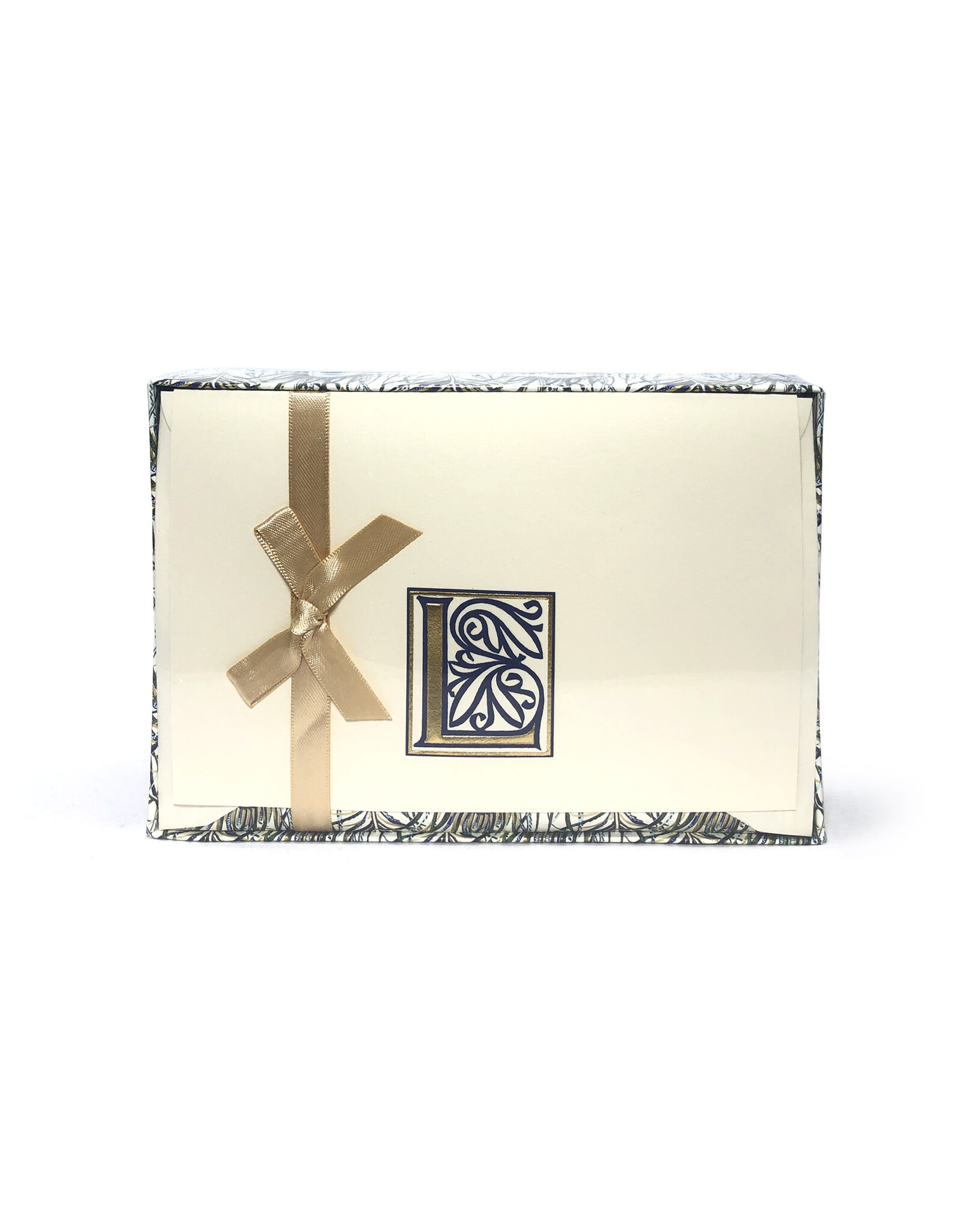 Rossi L Initial Cards Box of 10 with Lined Envelopes