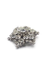 Coro Sparkly White Rhinestone Snowstar Brooch  25898