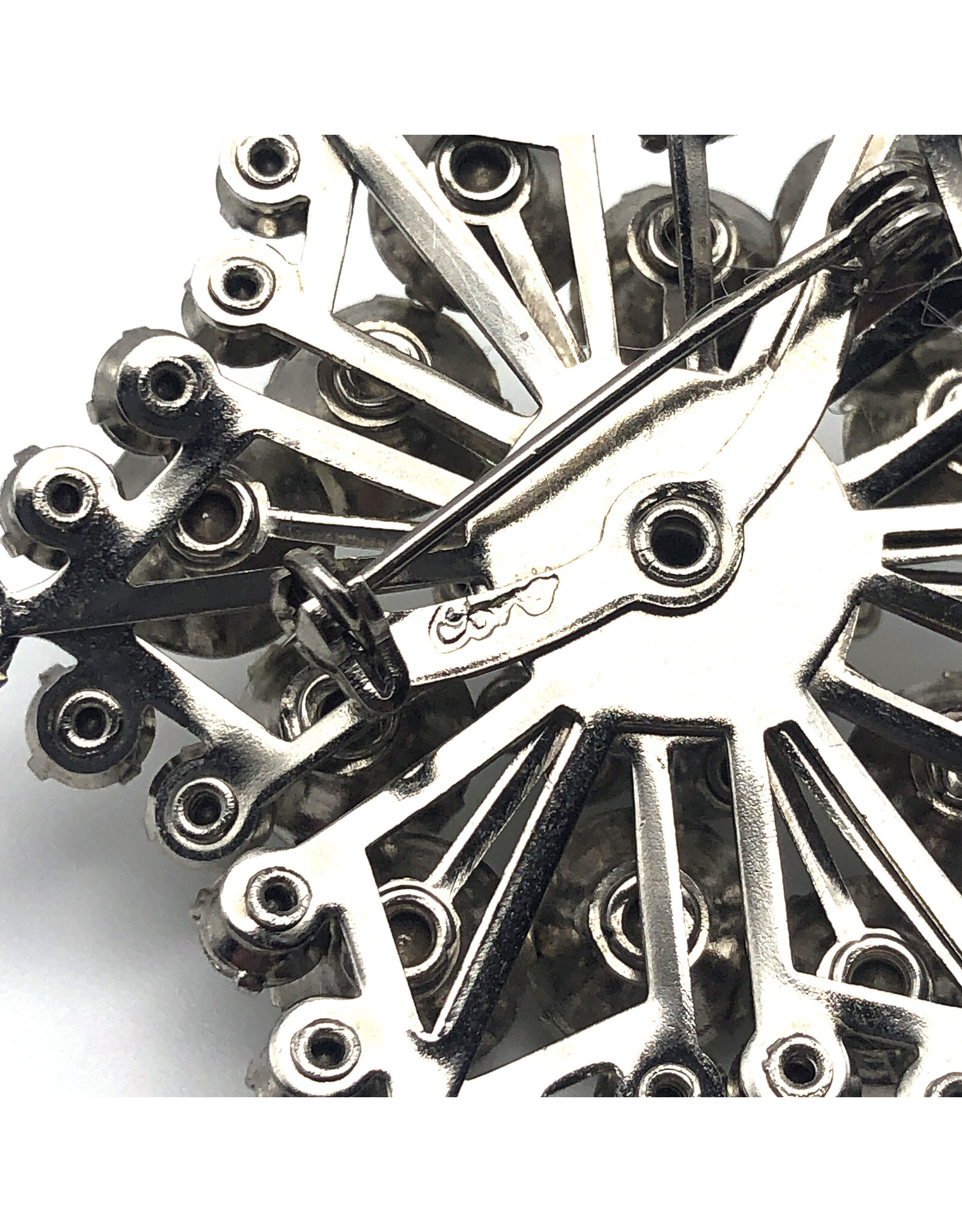 Coro Sparkly White Rhinestone Snowstar Brooch  25898