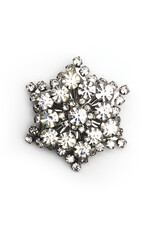 Coro Sparkly White Rhinestone Snowstar Brooch  25898