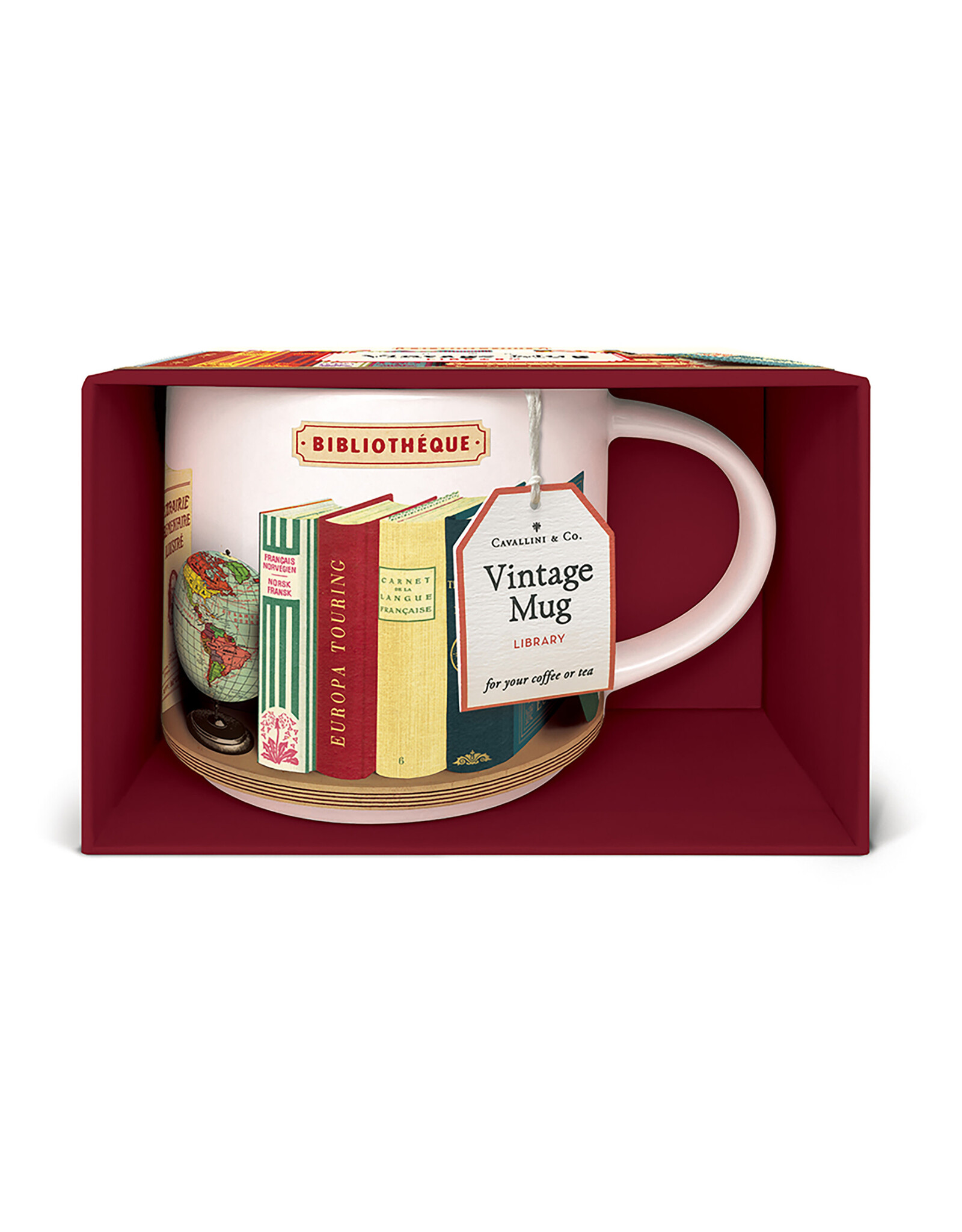Cavallini Papers & Co. Library Books Ceramic Mug