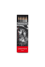 Caran d'Ache Grafwood Box of 6 Graphite Pencils (6 Hardness Degrees) Graphite Line