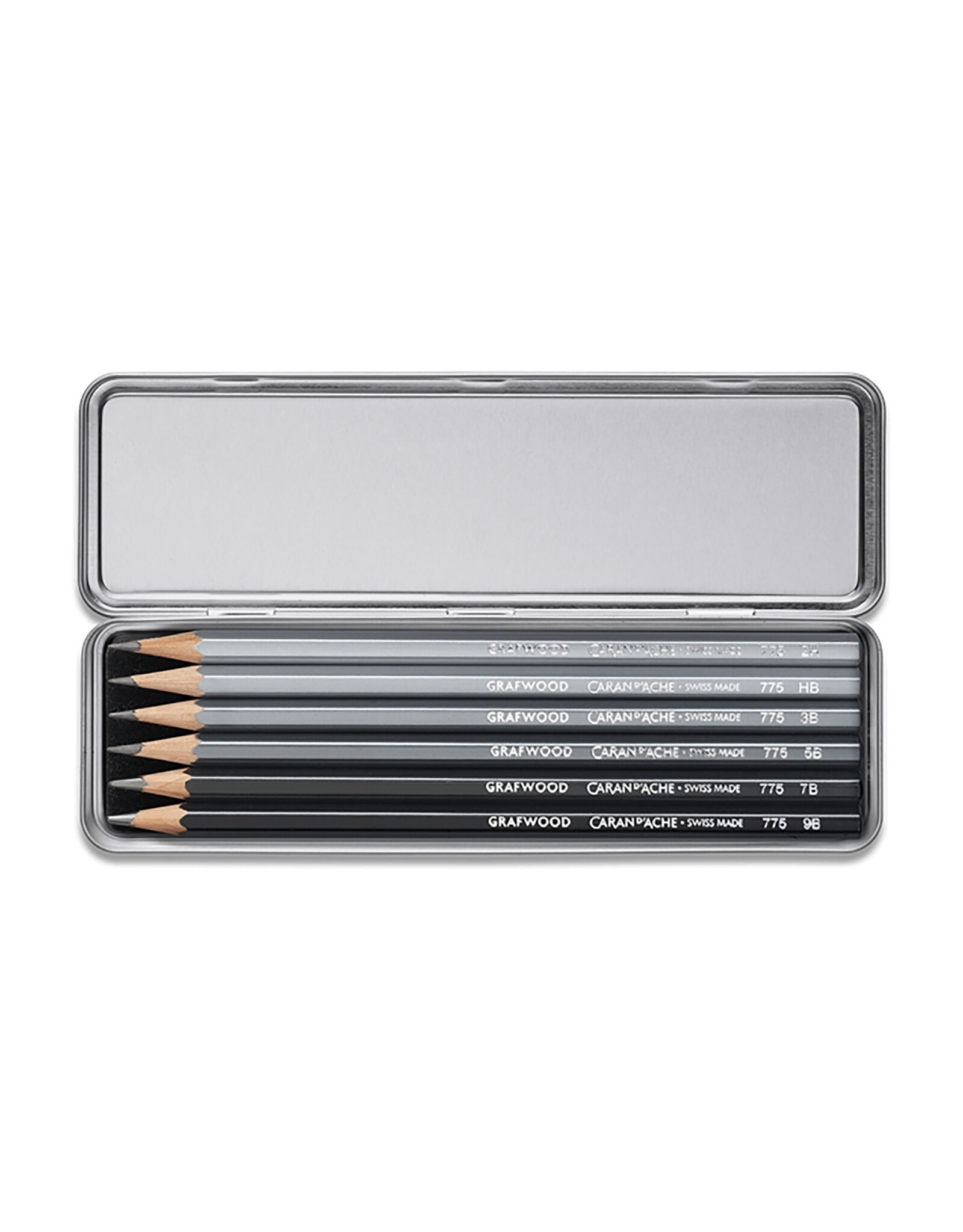 Caran d'Ache Grafwood Box of 6 Graphite Pencils (6 Hardness Degrees) Graphite Line