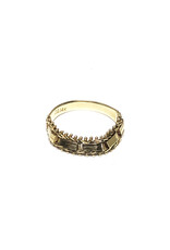 I.G. 14K Gold Weave-Link Chain Ring