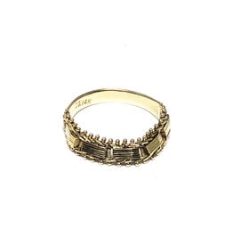 I.G. 14K Gold Weave-Link Chain Ring