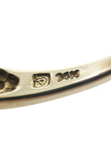 14K Gold Ring with Carved Jade Ridges