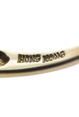 14K Gold Ring with Carved Jade Ridges