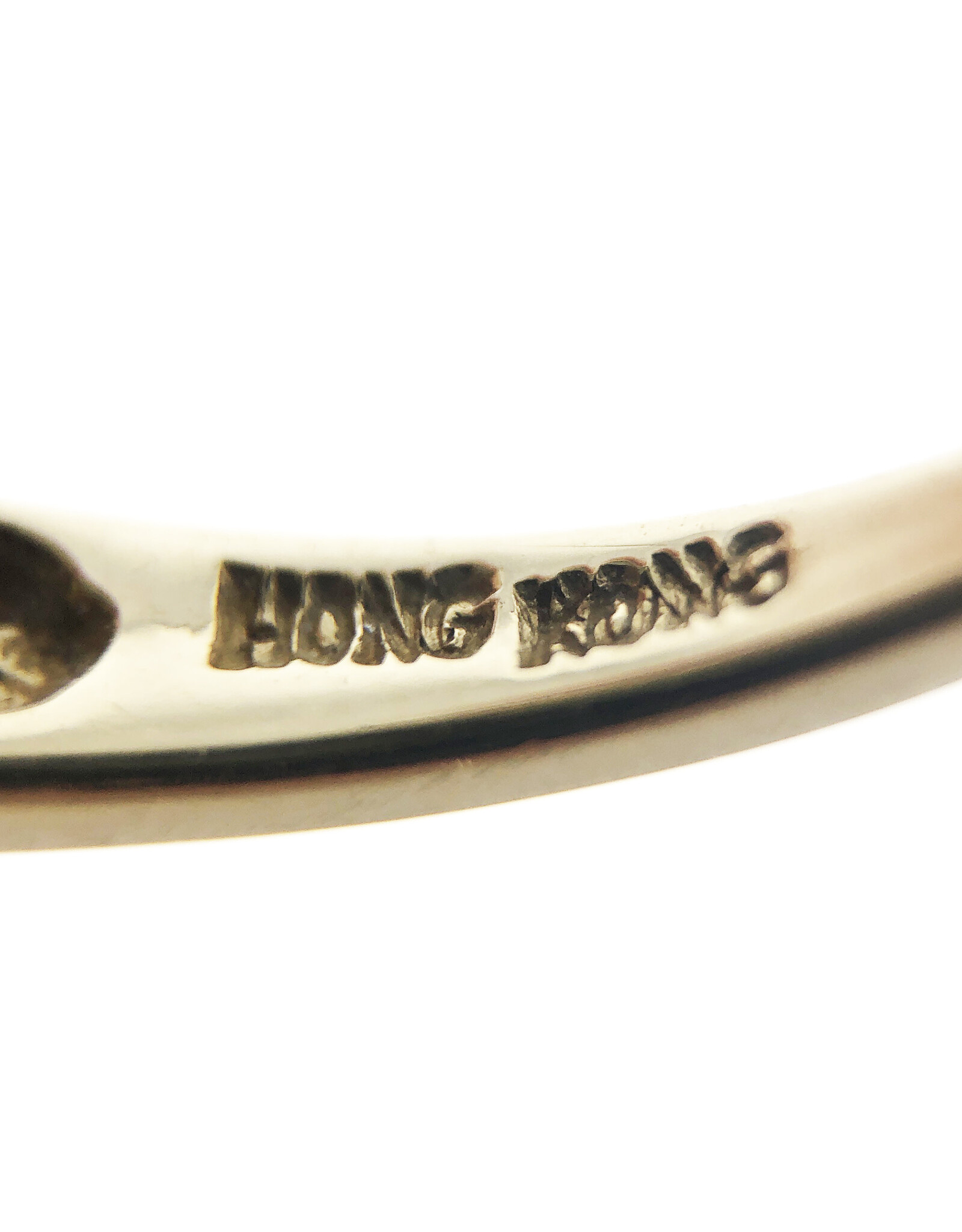 14K Gold Ring with Carved Jade Ridges