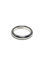 Milor Hollow 14K White Gold Band