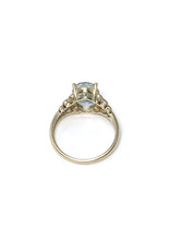14K Gold Cocktail Ring with Large Aquamarine