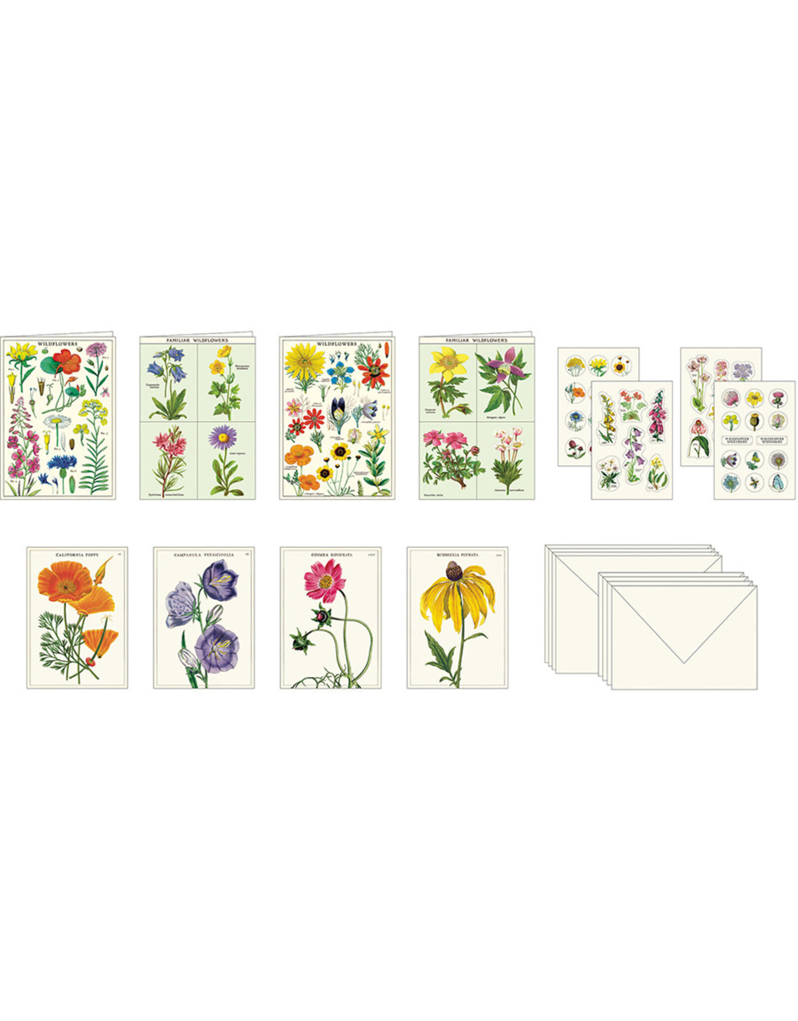Cavallini Papers & Co. Wildflowers Stationery Set