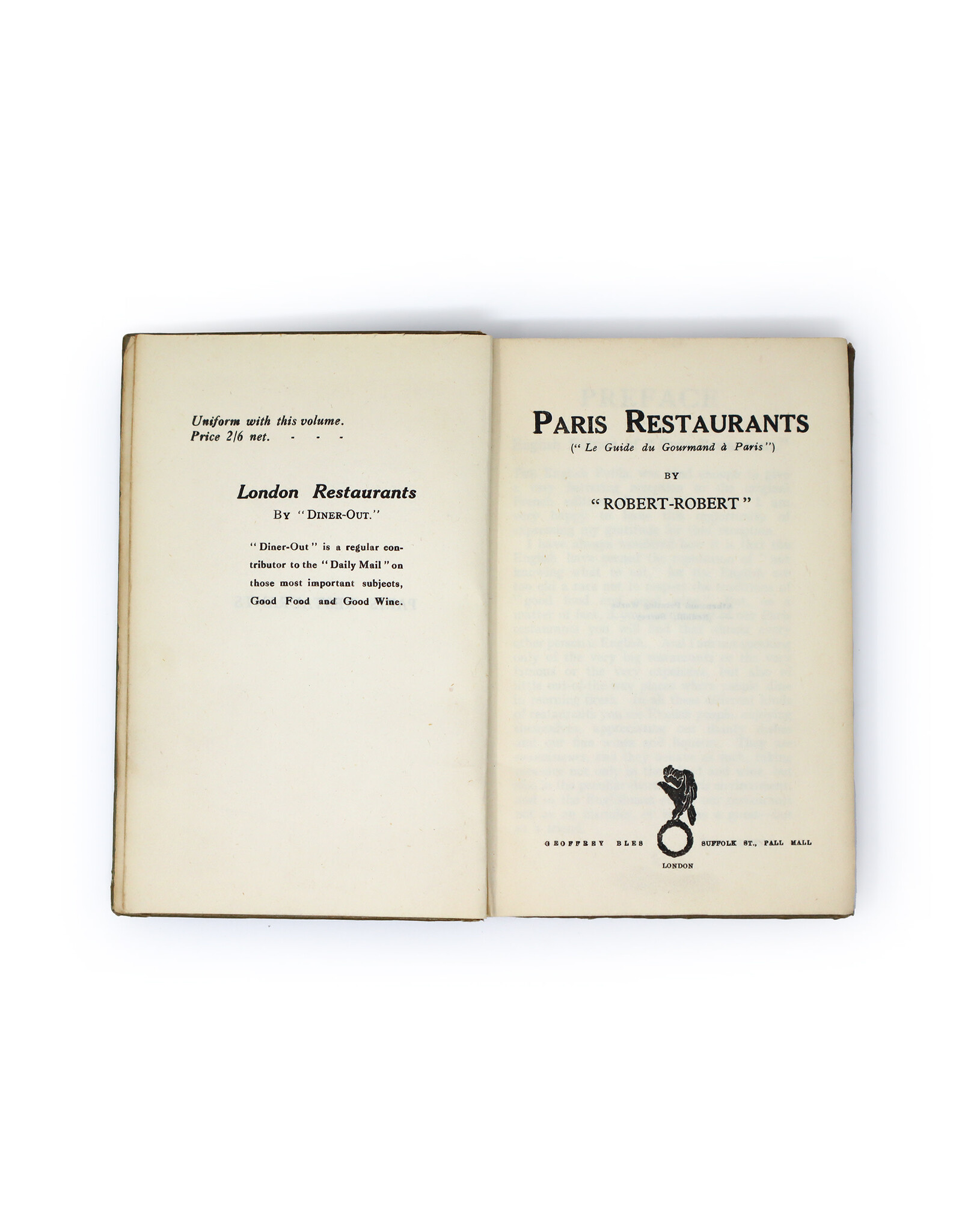 Robert-Robert, Paris Restaurants (La Guide du Gourmand à Paris)