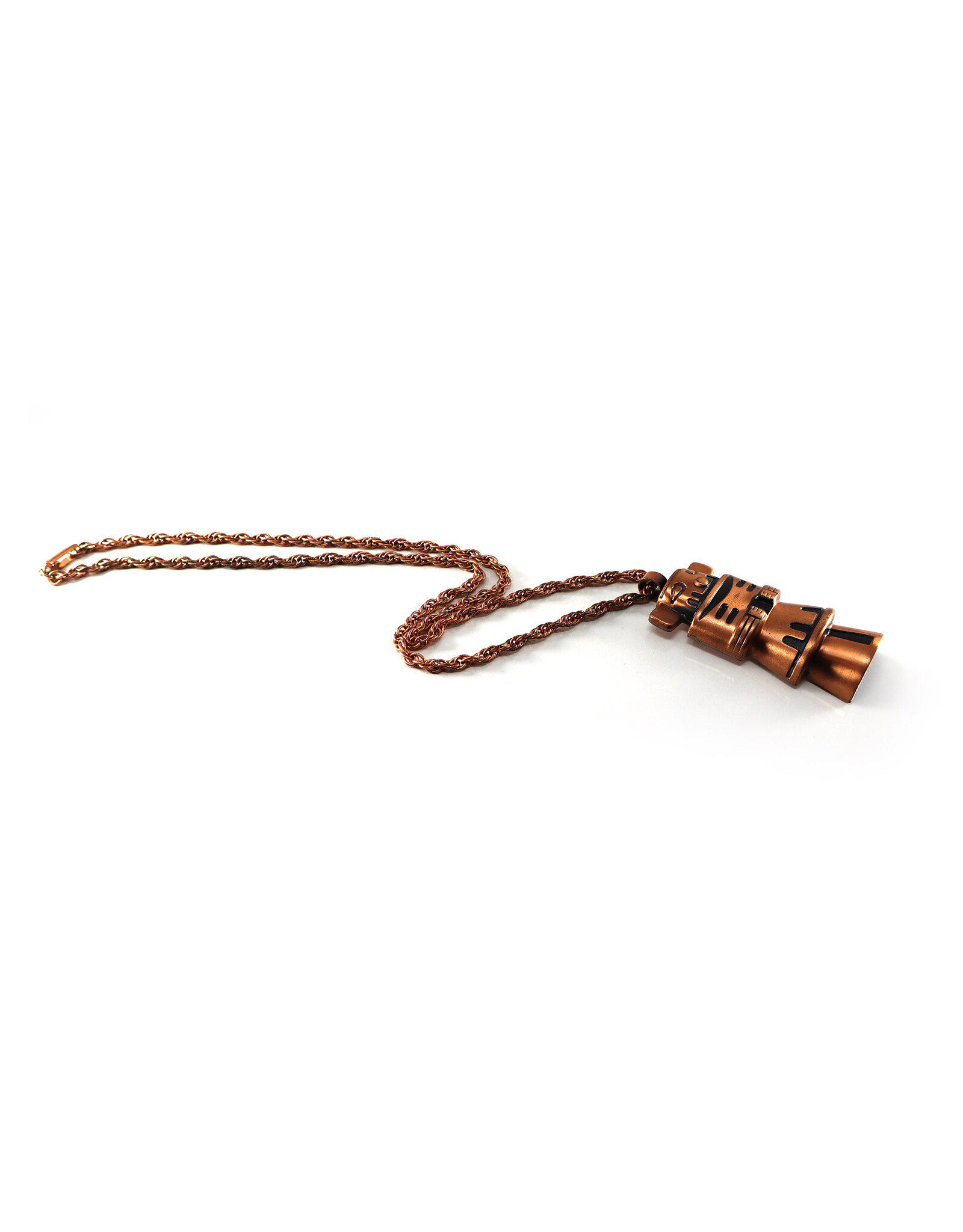 Bell Trading Post Midcentury Large Copper Hopi-Style Figurine Pendant on Copper Chain