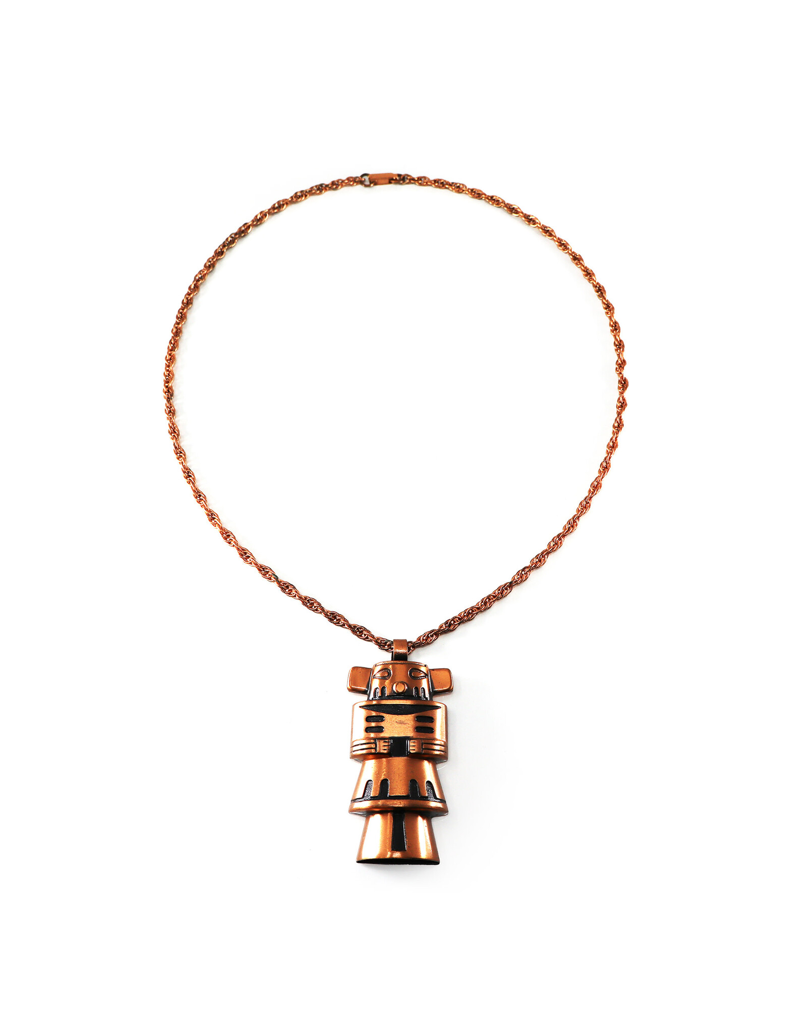 Bell Trading Post Midcentury Large Copper Hopi-Style Figurine Pendant on Copper Chain