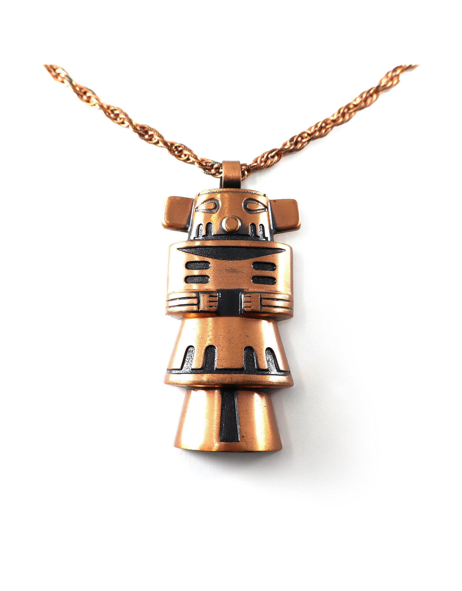 Bell Trading Post Midcentury Large Copper Hopi-Style Figurine Pendant on Copper Chain