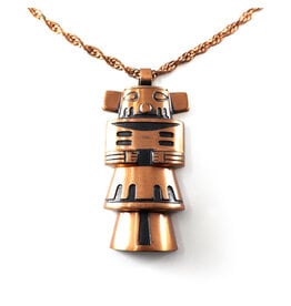 Bell Trading Post Midcentury Large Copper Hopi-Style Figurine Pendant on Copper Chain