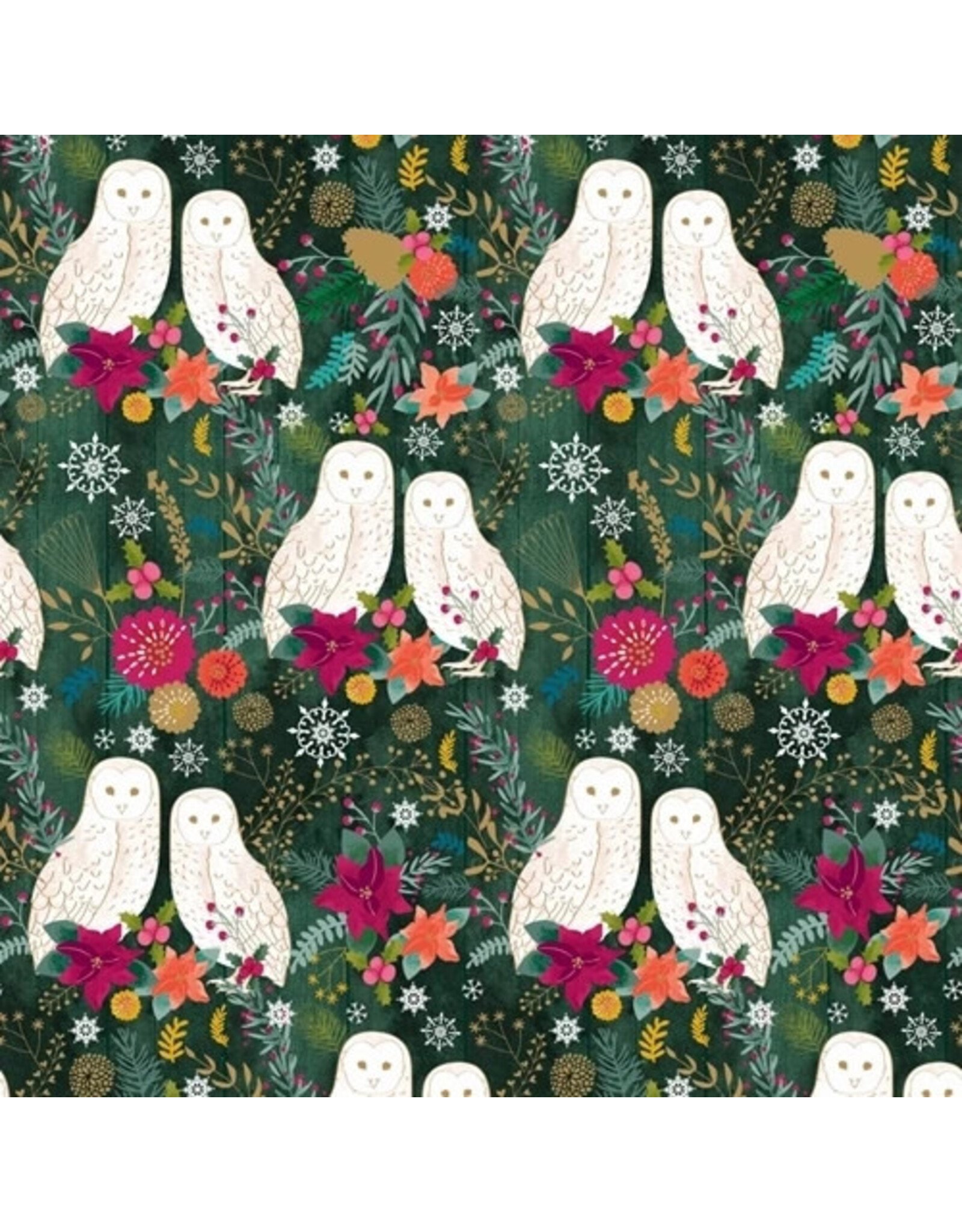 The Gift Wrap Company Snow Owls 9 ft Jumbo Roll Christmas Wrapping Paper