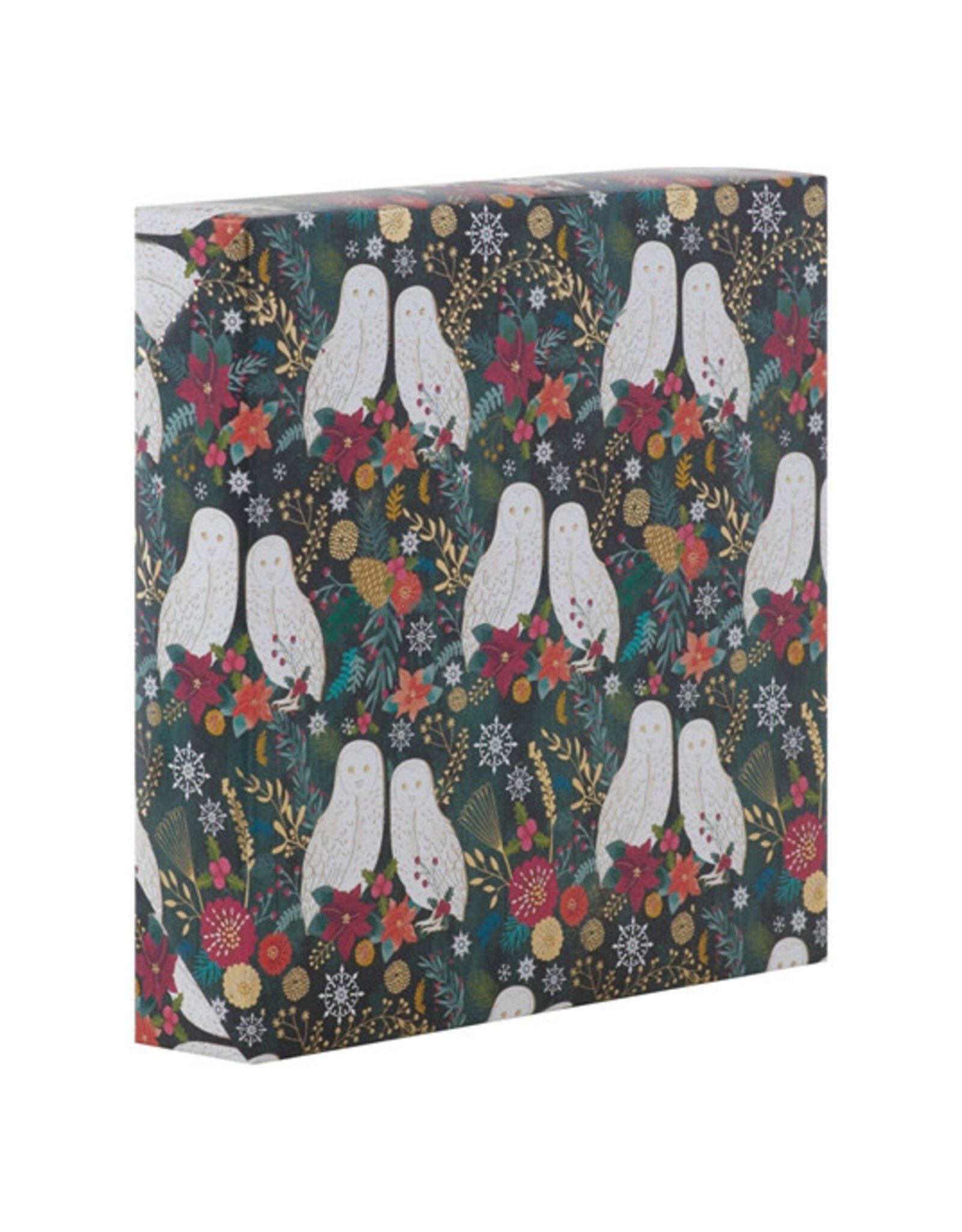 The Gift Wrap Company Snow Owls 9 ft Jumbo Roll Christmas Wrapping Paper