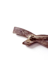 Large Ruffled Bow Taxco Heavy Hollow Sterling Brooch