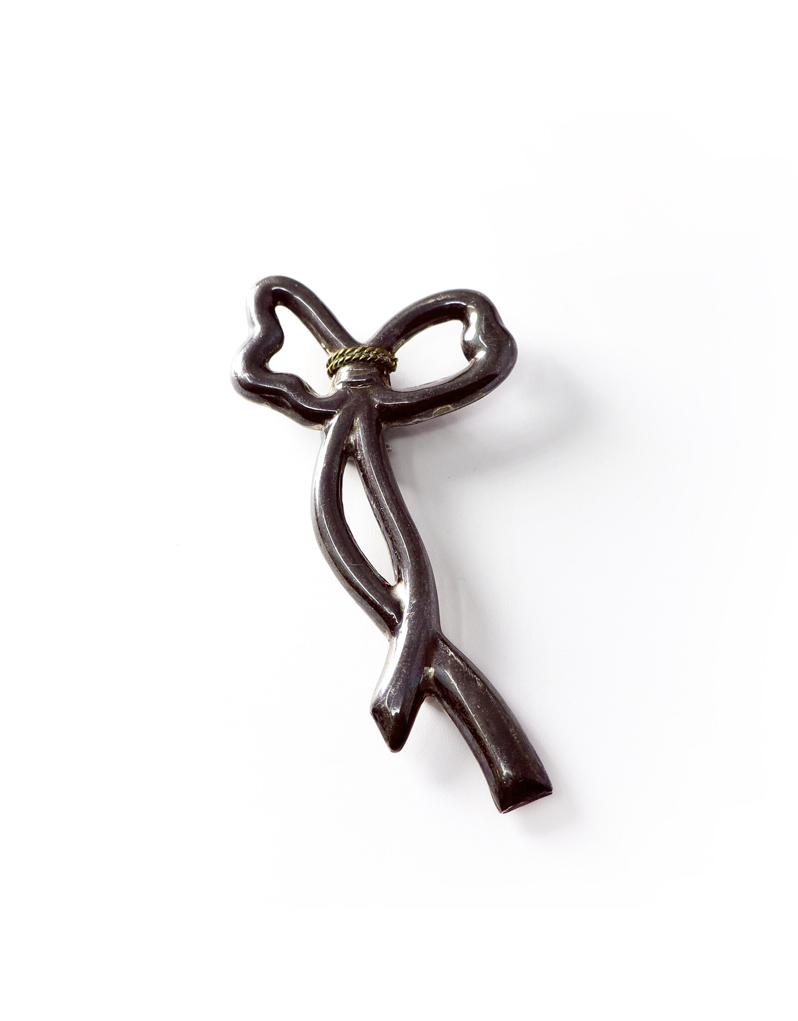 Large Ruffled Bow Taxco Heavy Hollow Sterling Brooch