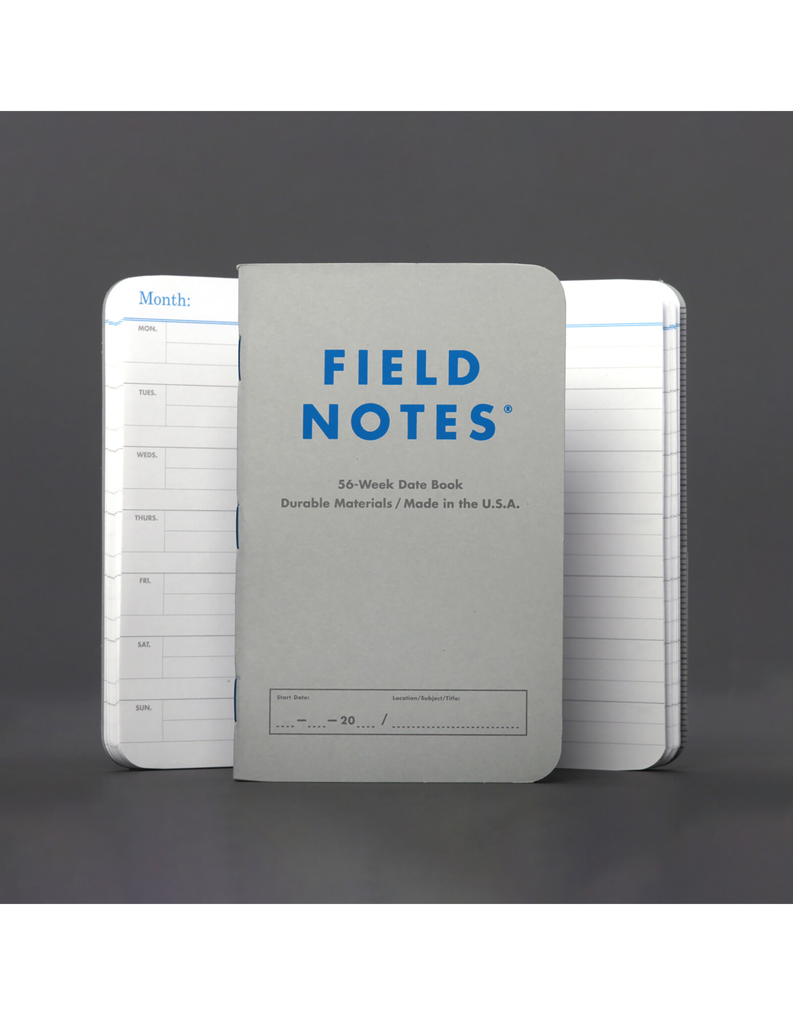 Field Notes Brand Index: Ledger & Date Book 2-Pack Blue Logo Summer 2024 Quarterly Edition