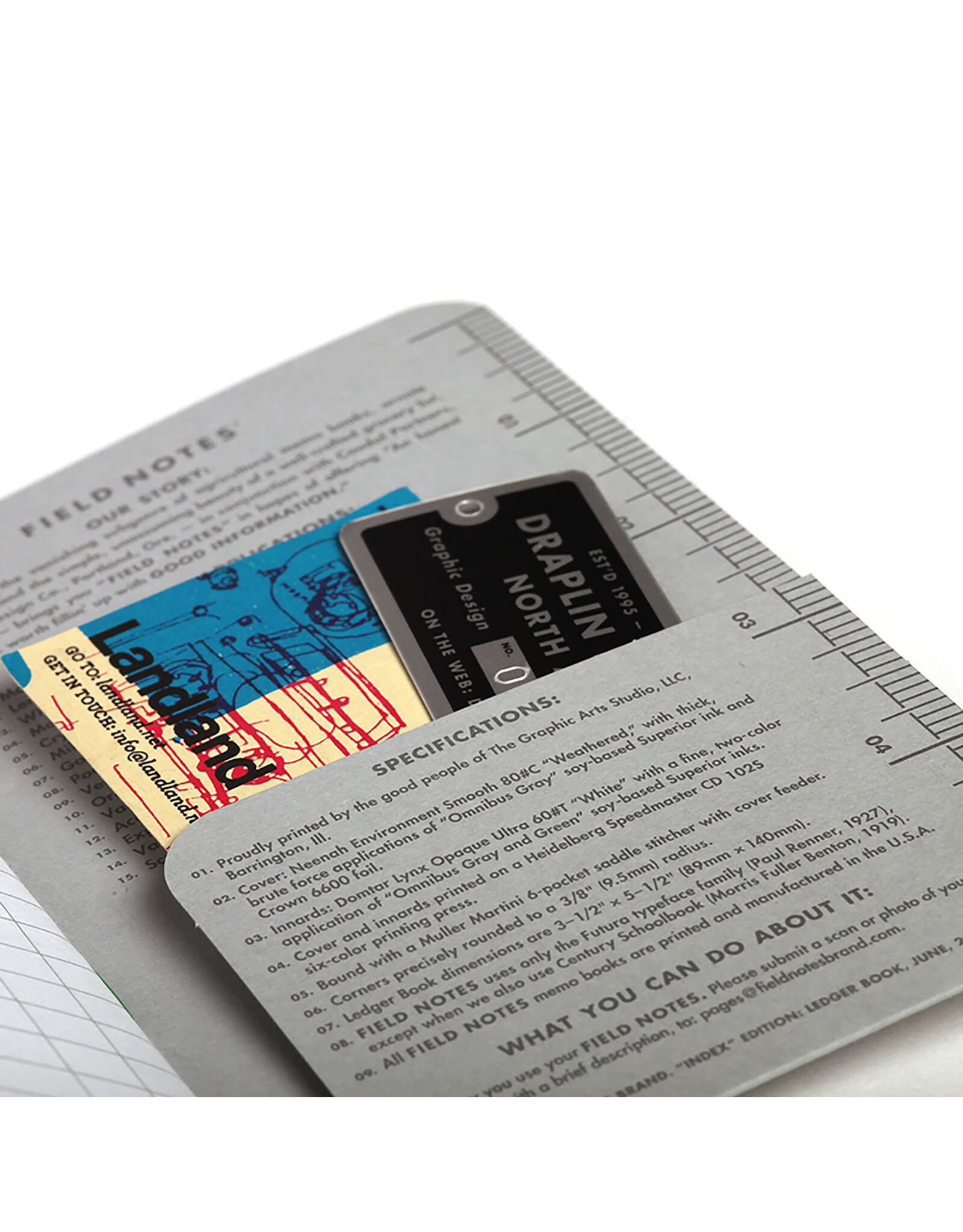 Field Notes Brand Index: Ledger & Date Book 2-Pack Blue Logo Summer 2024 Quarterly Edition