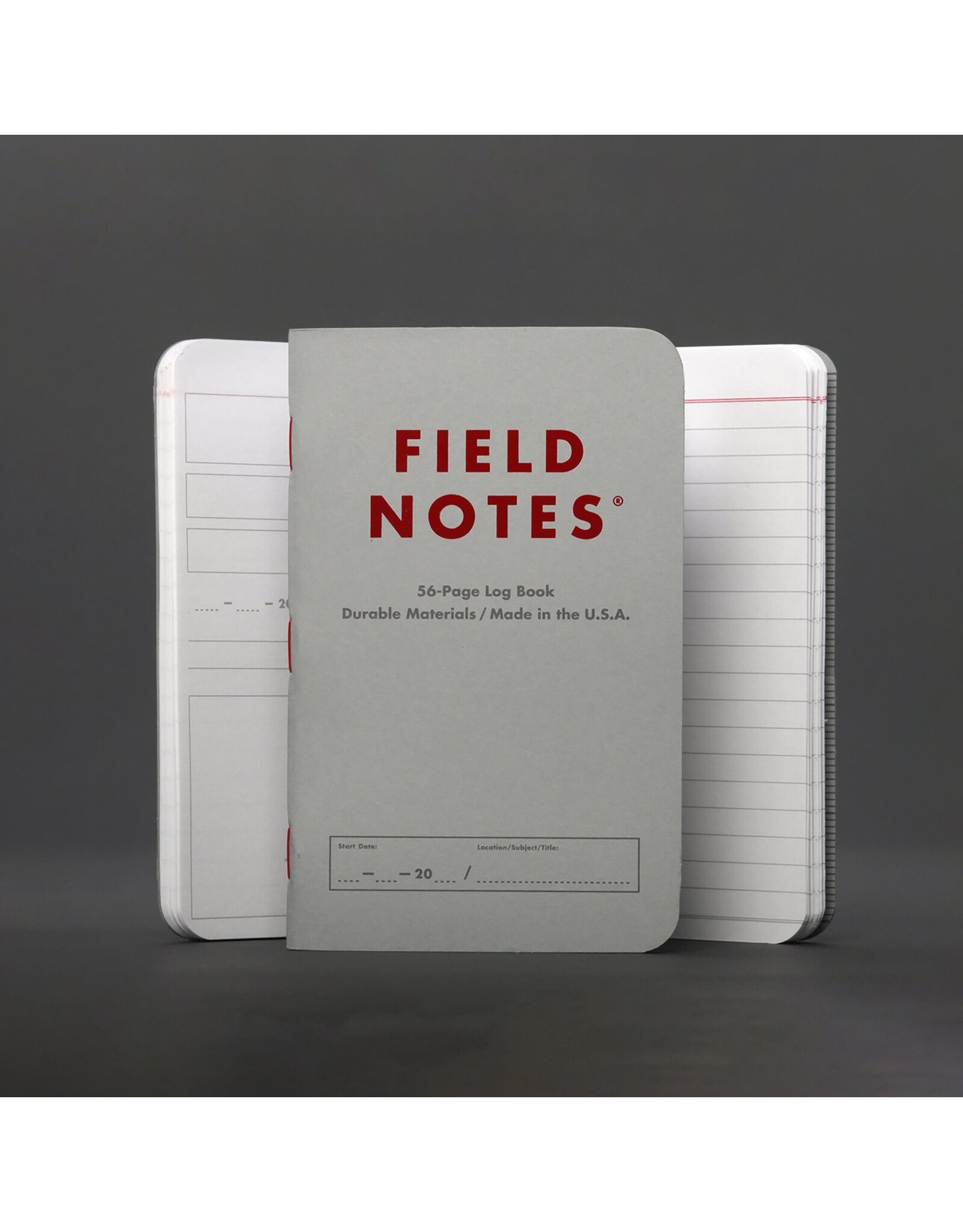 Field Notes Brand Log Book 2-Pack Red Logo Summer 2024 Quarterly Edition
