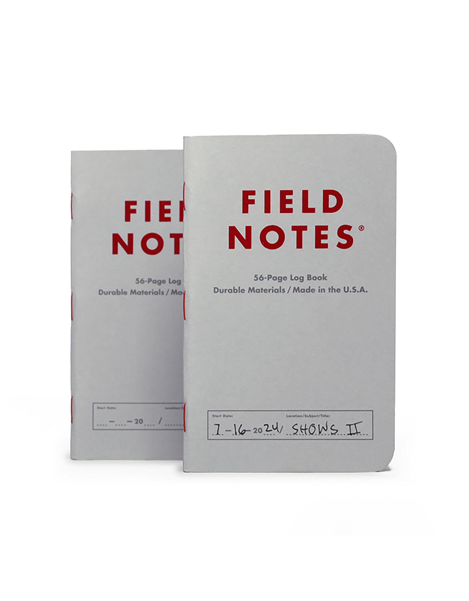 Field Notes Brand Log Book 2-Pack Red Logo Summer 2024 Quarterly Edition