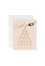 Rifle Paper Co. Champagne Tower Cheers A2 Card