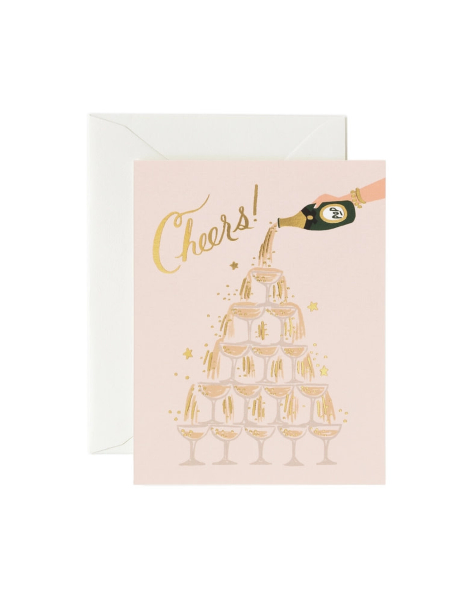Rifle Paper Co. Champagne Tower Cheers A2 Card