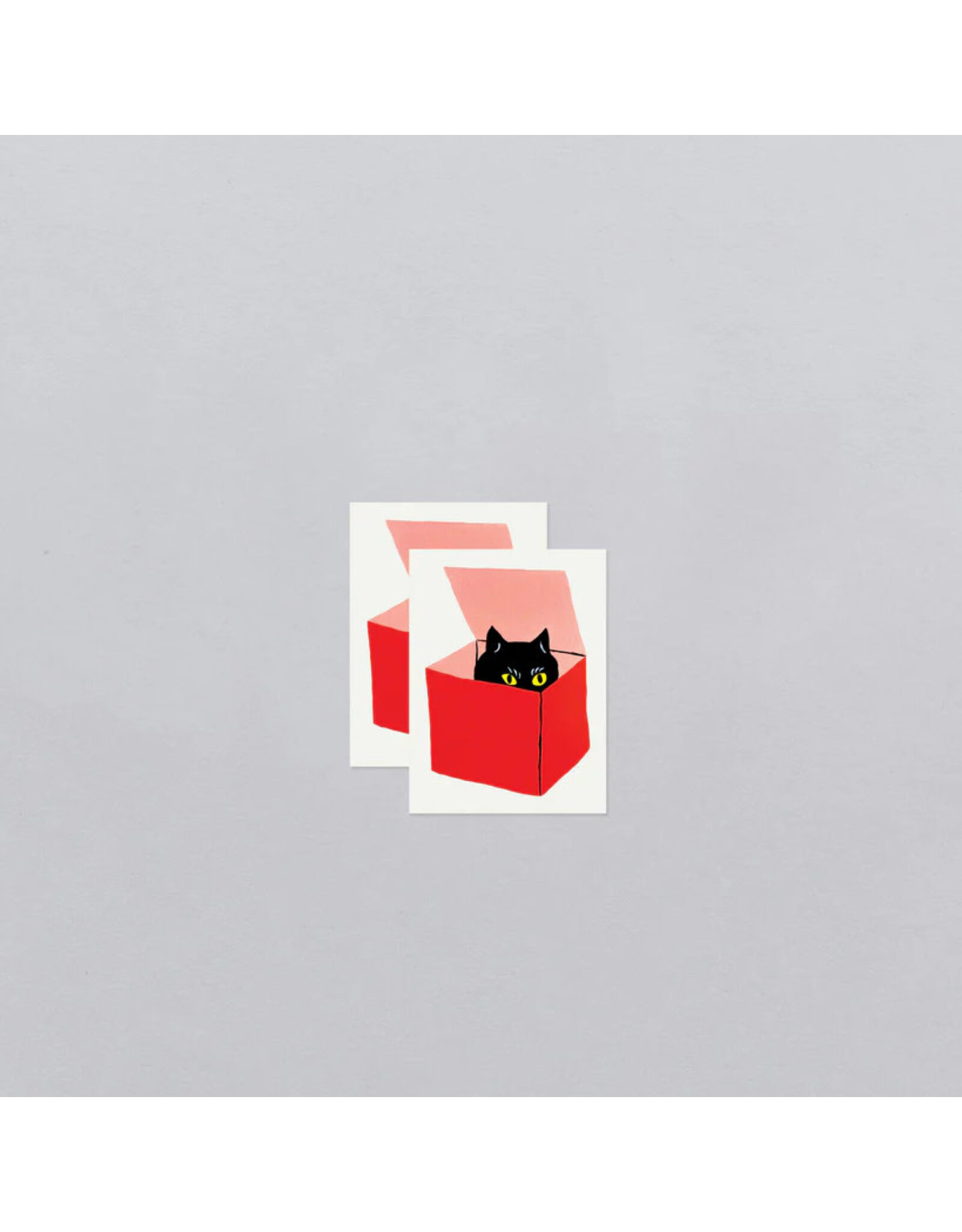 Tattly Cat in A Box Tattoo Pair