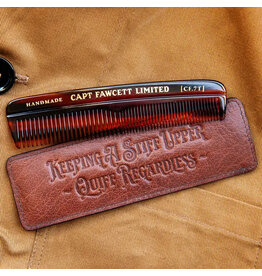 Captain Fawcett Ltd. Hair Comb with Leather Case