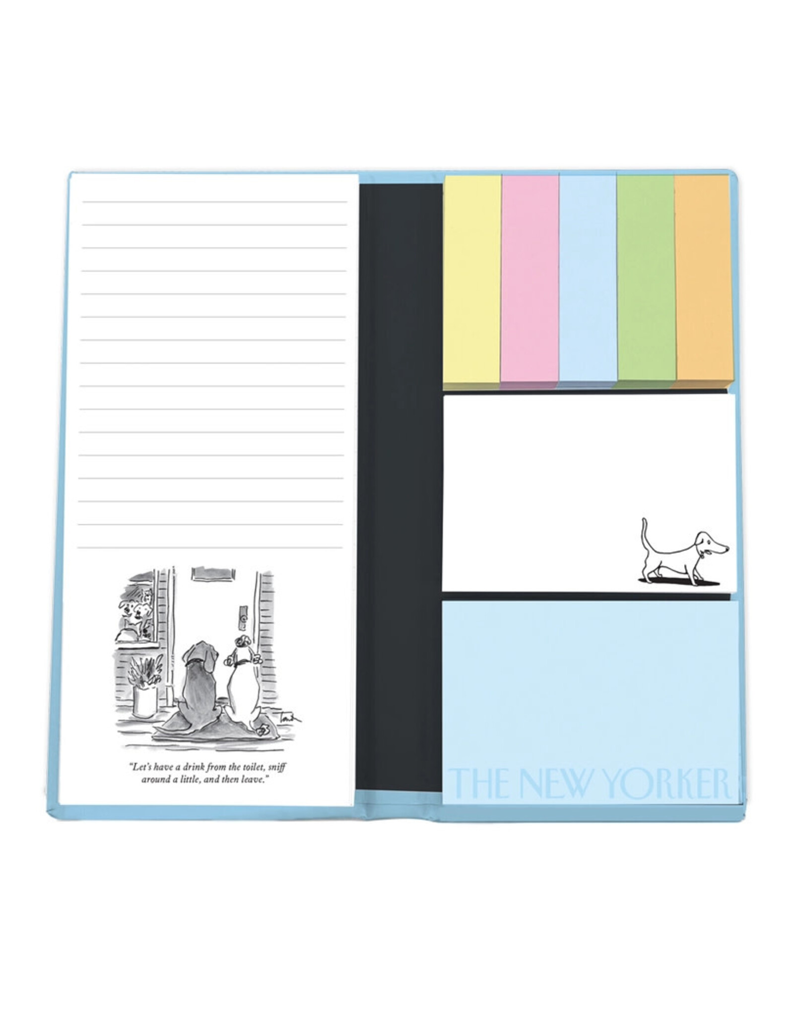 The New Yorker Dogs Notefolio Notepad with Sticky Notes