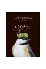 Hester & Cook Birthday Chickadee A2 Notecard