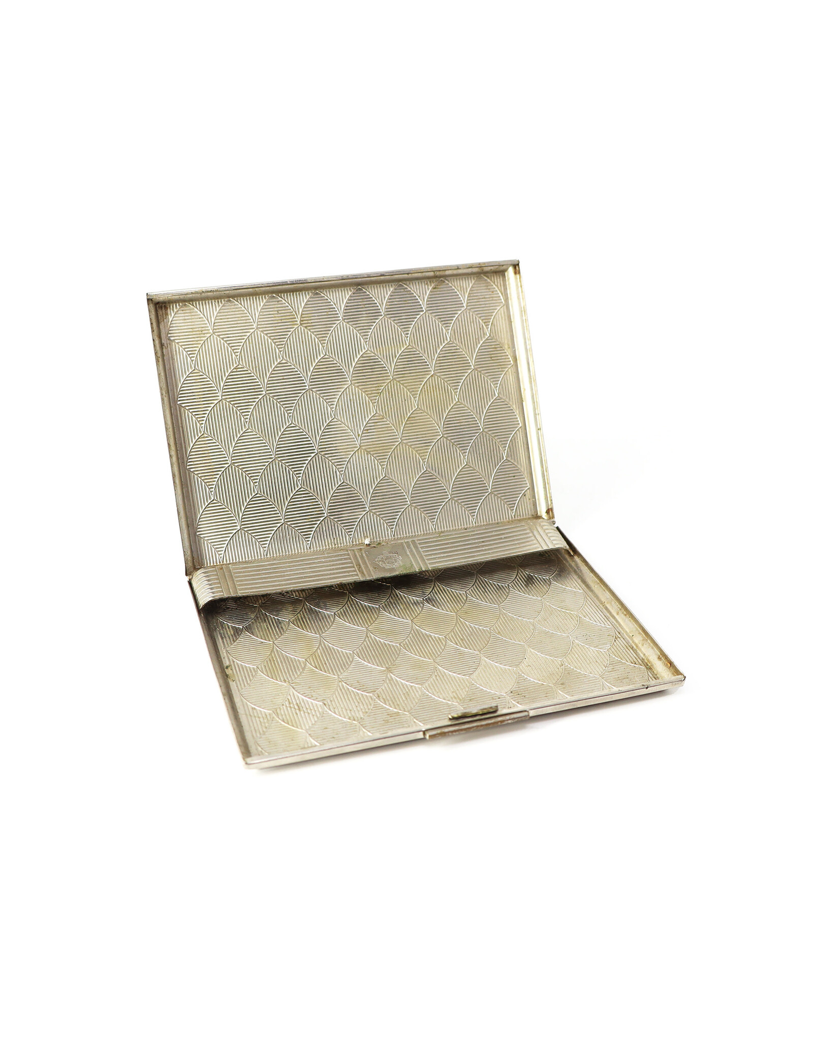 Mid-Century Cigarette Case with Scales Pattern