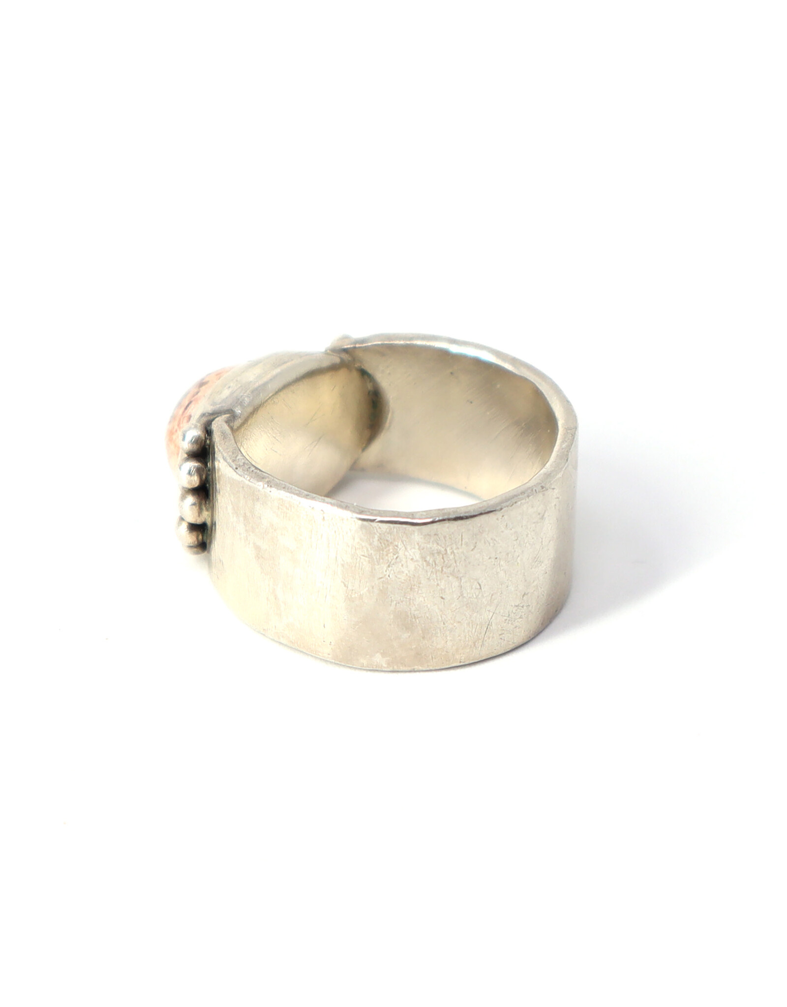 Boulder Opal Pink Stone Ring